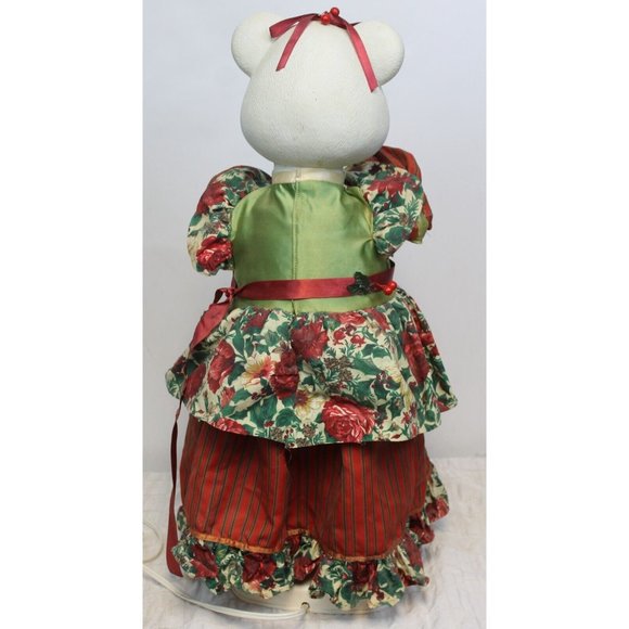 VTG 80s Working Christmas Animate Mouse 24.5" Standing Holiday Seasonal Decor - Picture 3 of 8